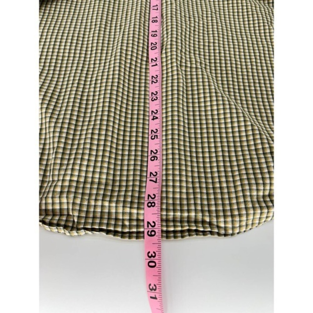 Silver‎ Tab Levis Shirt Mens Extra Large Green Plaid Short Sleeve Button Pocket